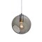 Besa Lighting Maestro 8 Cord Pendant, Smoke, Satin Nickel Finish, 1x60W Medium base 1JT-MAESTRO8SM-SN - alternate 1